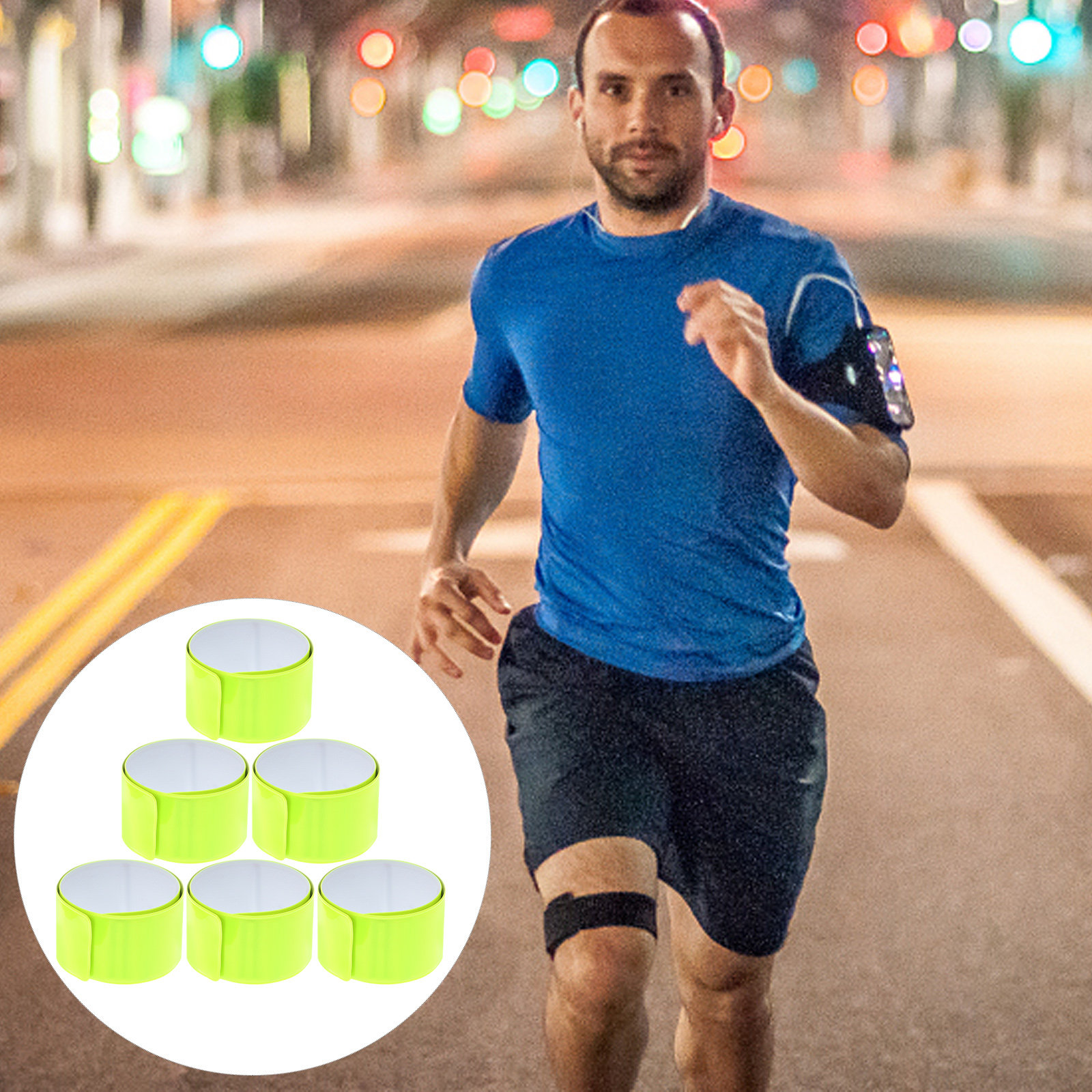 Running Gear Kids - 6Pcs Reflective Safety Band Wrist Ankle