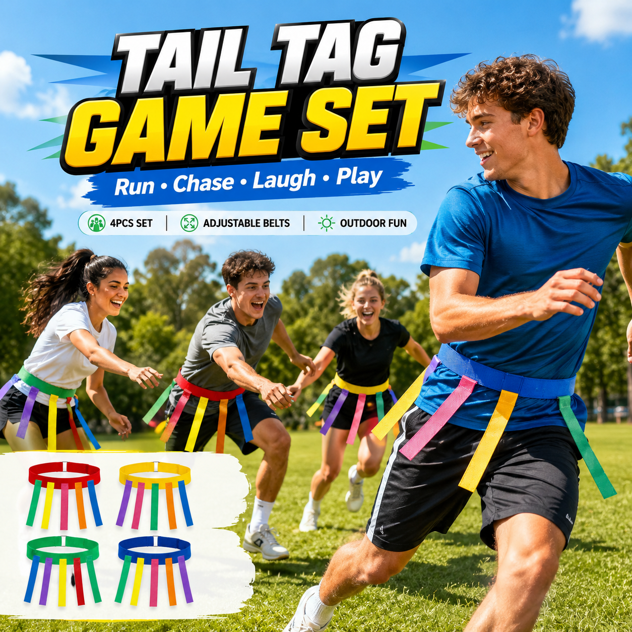 Running Gear Kids - Fun Catch Tail Game Belt Set