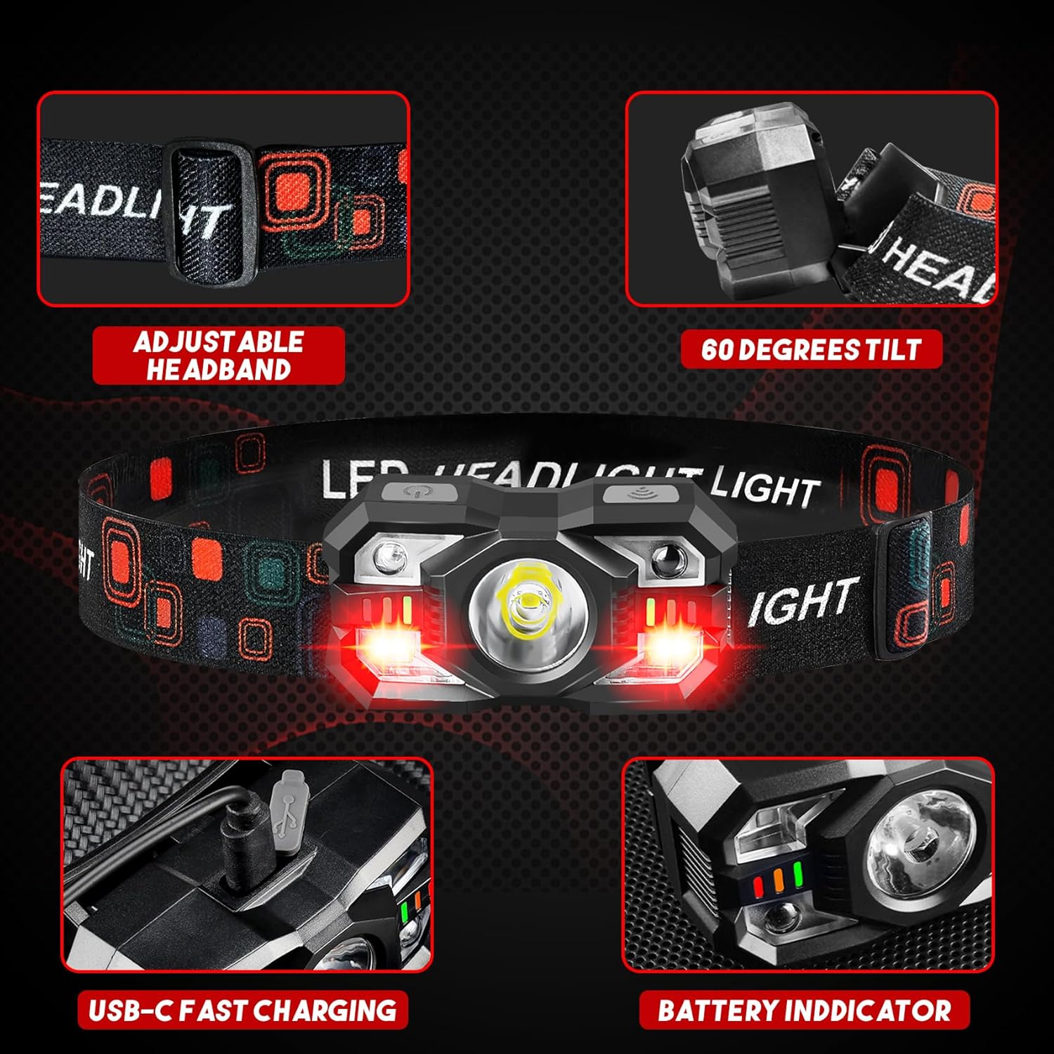 12-Pack Rechargeable Headlamps - Running Headlamp Led recensie en prijs